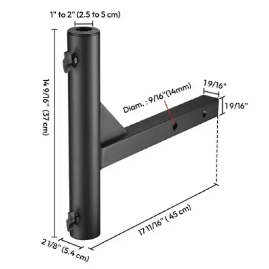 Yescom 1 9/16" Hitch Mount Flag Pole Holder Bracket for Truck Car Trailer SUV RV Jeep Camper image {6}
