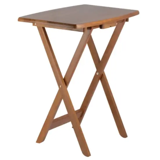 5pc Dylan Oversize Snack Table Set Teak Brown - Winsome image {8}