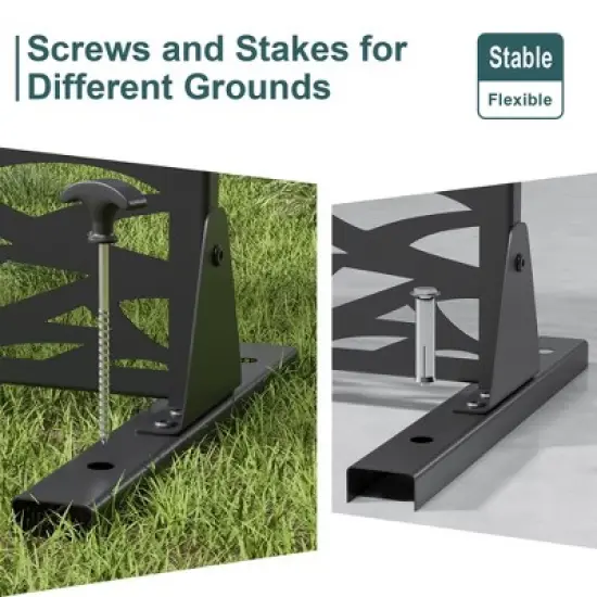 PexFix 72 in. x 47 in. Modern Outdoor Screen Privacy Screen in Leaf Patterns Wall Decal in Black image {11}