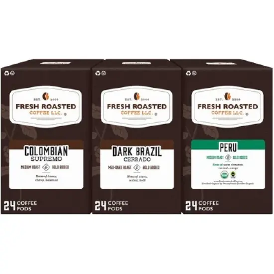 Fresh Roasted Coffee - South American Variety Pack - 72CT Single Serve Pods image {9}