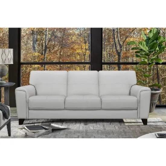 87" Bergen Genuine Leather Square Arm Sofa - Armen Living image {8}