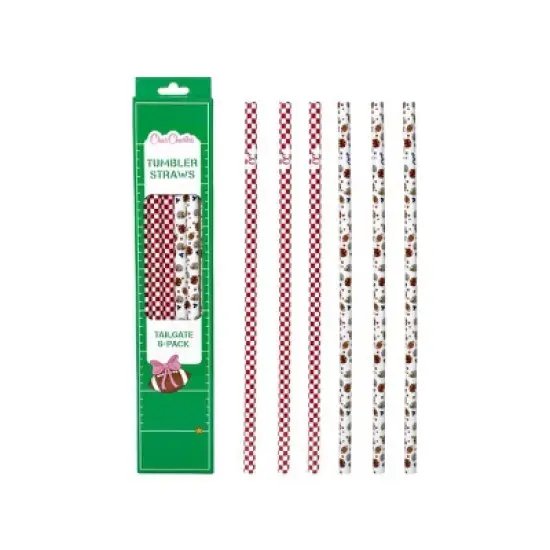 CharCharms 6pk 40oz Tailgate Water Bottle Straws image {3}