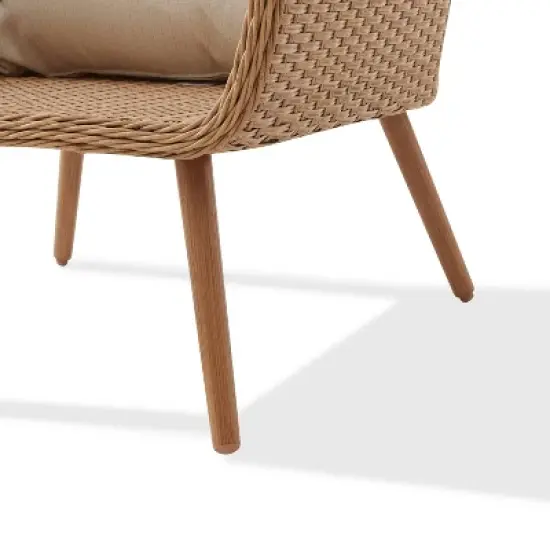 Landon 2pc Outdoor Wicker Chair Set - Beige - Crosley image {5}