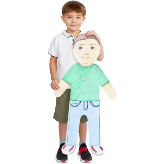 Bright Creations 24-Pack Large Paper People Cutouts for Arts and Crafts, Self Portraits (17.5 x 35 in) image {5}