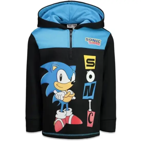 SEGA Sonic the Hedgehog Fleece Half Zip Hoodie Toddler to Big Kid image {8}