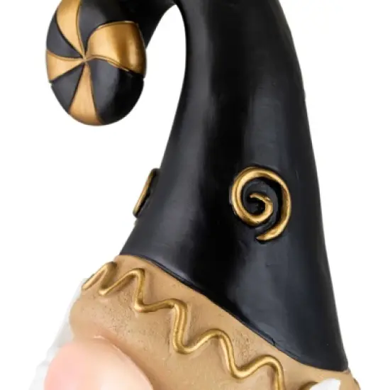 Northlight Gnome Holding Gingerbread Man Cookie Christmas Decoration - 13" - Black image {6}