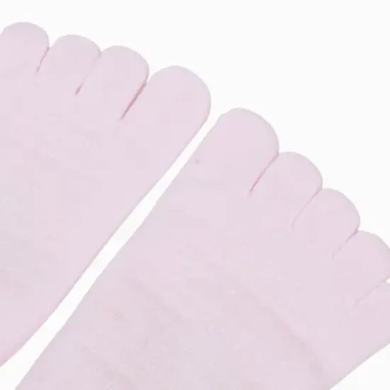 Anna-Kaci Women's Non-Slip Grip Yoga Sock and Fingerless Glove Set with Toe Separation and Ballet Strap Detail image {2}