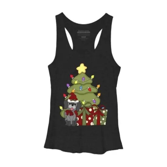 Women's Design By Humans Christmas Doggie By realdealclipart Racerback Tank Top image {3}