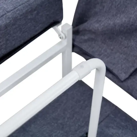 Folding Ottoman Bed with Adjustable Backrest, Modern Futon Couch, Convertible Chair into Sofa Bed for Living Room Apartment Office Small Space image {5}