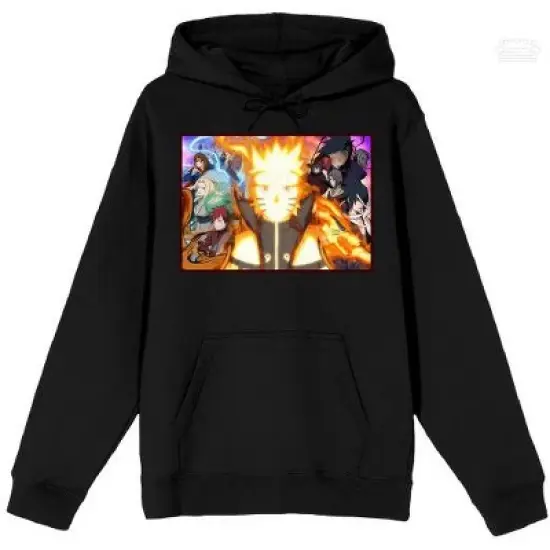 Naruto Shippuden Nine Tails Glow Men's Black Sweatshirt image {4}