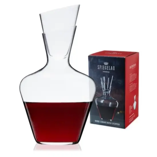 Spiegelau Definition Decanter - European-Made Crystal Wine Decanter with Stopper for Red or White - Dishwasher Safe 33oz Set of 1 image {7}