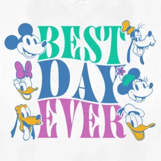Women's Mickey & Friends Best Day Ever Crew T-Shirt image {1}