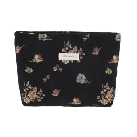 Unique Bargains Vintage Floral Makeup Bag 1 Pc image {5}