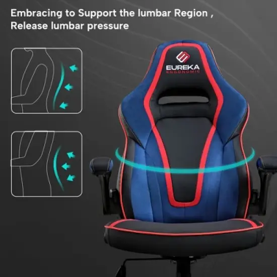 EUREKA ERGONOMIC Vortex, Gaming Chair,26" D x 26" W x 47.25''-51" H image {6}