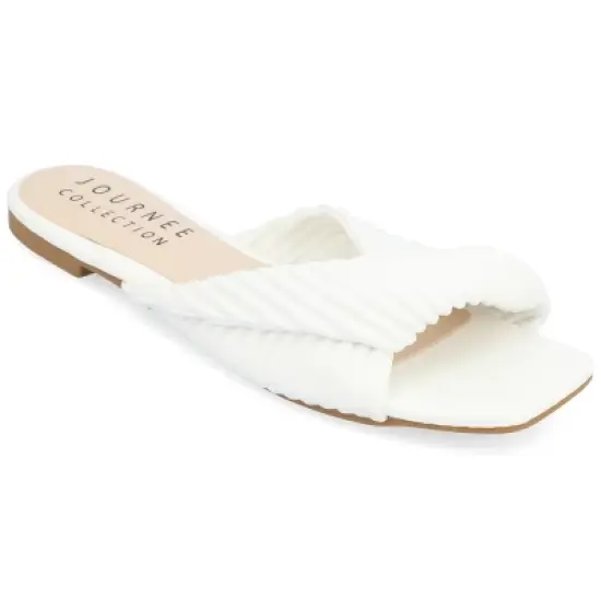 Journee Collection Womens Emalynn Tru Comfort Foam Slip On Slide Flat Sandals image {13}