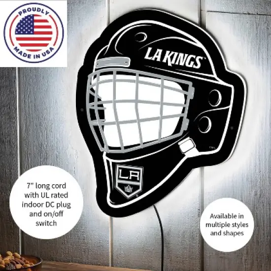 Evergreen Ultra-Thin Edgelight LED Wall Decor, Helmet, Los Angeles Kings- 15.6 x 19 Inches Made In USA image {4}