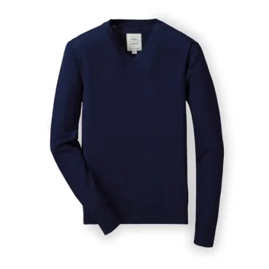 Hope & Henry Mens' Fine Gauge V-Neck Pullover Sweater image {4}