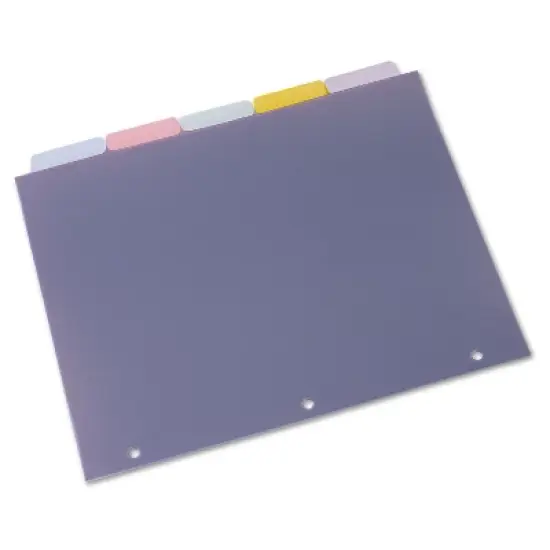Avery Index Maker Print & Apply Clear Label Plastic Dividers 5-Tab Letter 5 Sets 12452 image {1}