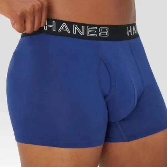 Hanes Premium Men's Mid-Rise Stretch Trunks 5pk - Blue/Black/Gray image {1}