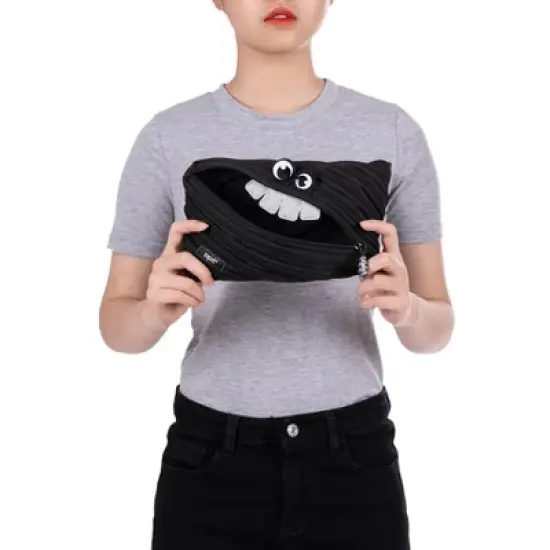 ZIPIT Party Monster Pencil Case for Kids, Black image {5}