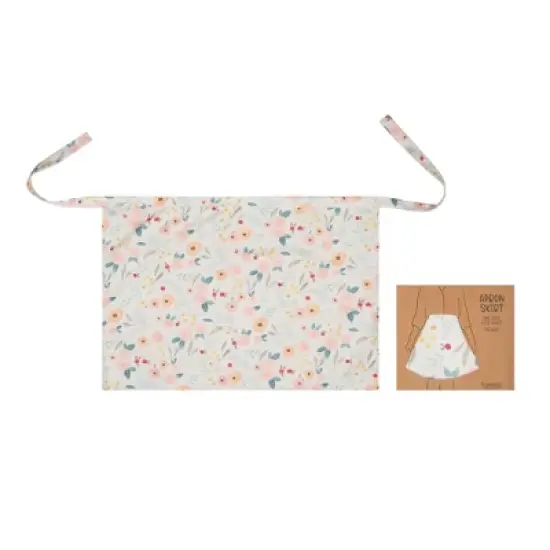 Transpac Fabric Flower Half Apron Spring Kitchen Textile Home Decor Polyester Stylish and Functional Cooking Accessory image {2}