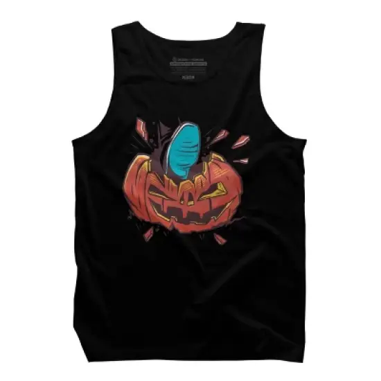 Men's Design By Humans Halloween smashed pumpkin By BlackBerry55 Tank Top image {2}