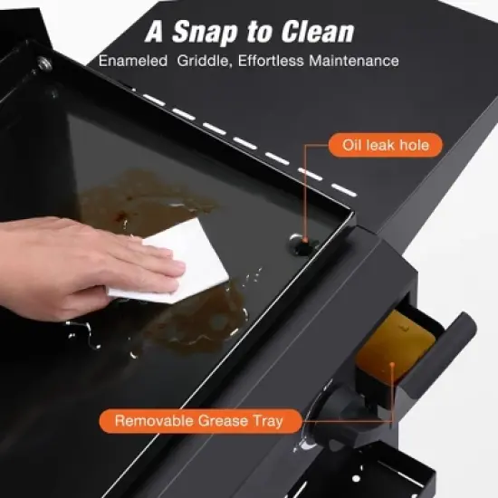 WARMOUNTS 23" Portable Gas Griddle BBQ Grill Perfect for Outdoor Gathering image {3}