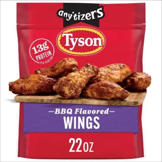 Tyson Any'tizers Honey BBQ Bone-In Chicken Wings - Frozen - 22oz image {7}