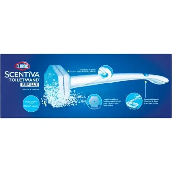Clorox Scentiva Coconut and Waterlily ToiletWand Pad Cleaner Refills - 10ct image {12}