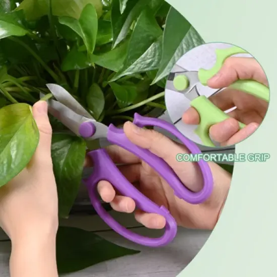 Unique Bargains Stainless Steel Garden Comfortable Grip Pruning Shears image {3}