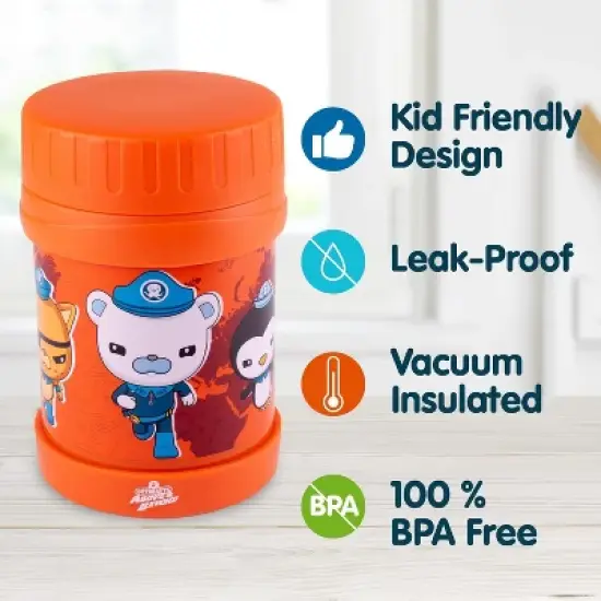 Octonauts Above & Beyond 13 oz Food Jar - Stainless Steel, Orange - Vacuum Double Wall Insulated, Leak-Proof Jar - Fits Inside All Lunch Boxes & Bags image {2}