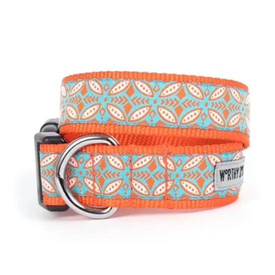 The Worthy Dog Stamp Print Dog Collar image {1}