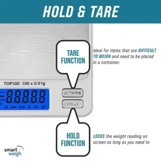 Smart Weigh Digital Pro Pocket Scale 2000g x 0.1 Grams image {3}
