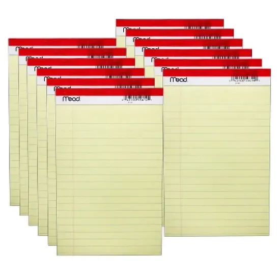 Mead Junior Legal Pad 5&rdquo;x 8&rdquo; (50 Sheets/Pad, 12 Pads) - Legal Note Pads, Pads of Paper image {2}