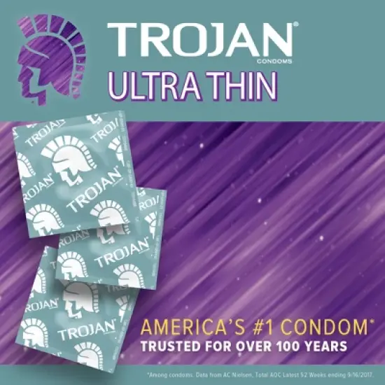 Trojan Armor Ultra Thin Spermicidal Lubricated Latex Condoms - 12ct image {3}