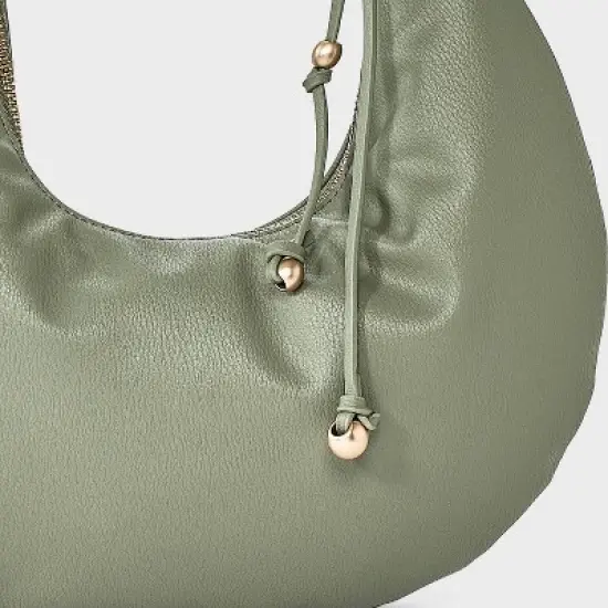 Metal Handle Crescent Handbag - A New Day&trade; image {6}