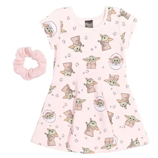 Star Wars The Mandalorian Baby Yoda French Terry Dress Scrunchy Set  image {11}