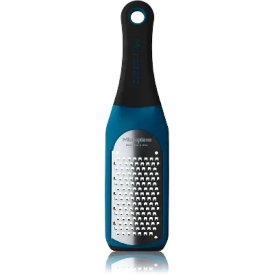 Microplane Artisan Series Coarse Cheese Grater and Zester, Blue image {1}