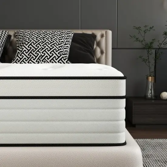 CHEVNI 12-14 Inch Mattress in a box Hybrid Spring Memory Foam Medium Firm image {4}