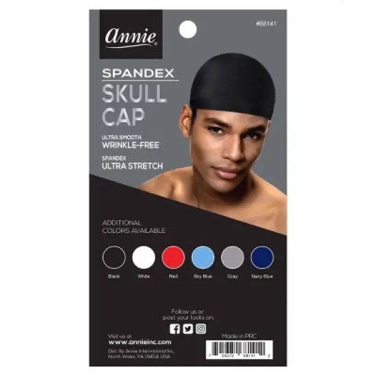Annie International Spandex Black Skull Cap image {6}