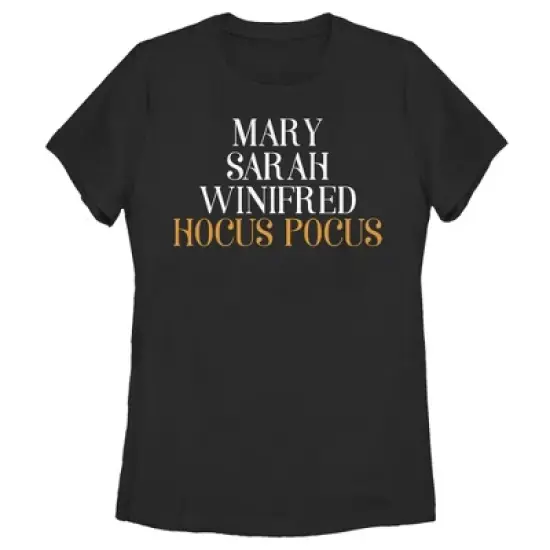 Women's Disney Hocus Pocus Sanderson Sister Names T-Shirt image {2}