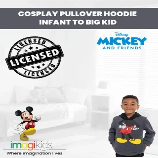 Disney Mickey Mouse Winnie the Pooh Fleece Cosplay Pullover Hoodie Toddler image {1}