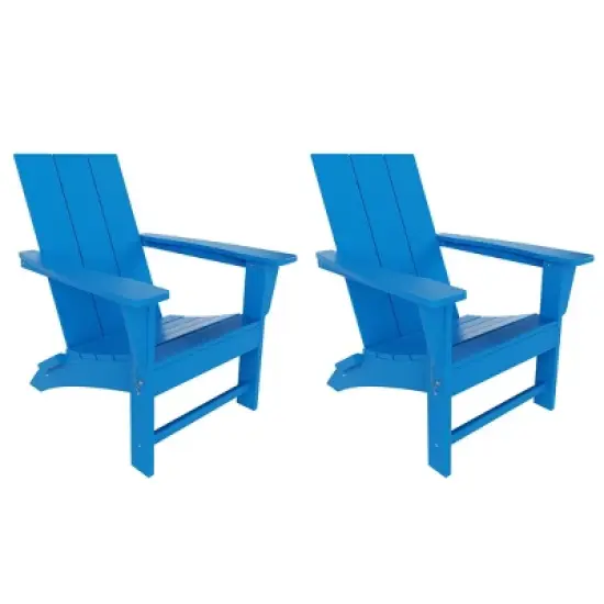 WestinTrends Ashore HDPE Folding Adirondack Chair (Set of 2) image {15}
