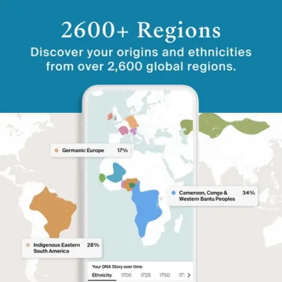 AncestryDNA: Genetic Ethnicity Test, Ethnicity Estimate, AncestryDNA Test Kit, Health and Personal Care image {1}
