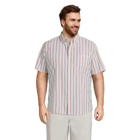 Lands' End Men's Traditional Fit Short Sleeve Seersucker Shirt image {10}