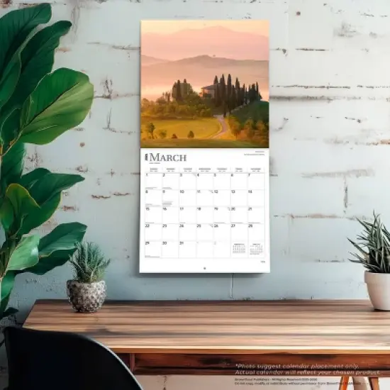 BrownTrout Italy 2026 12"x24" Hanging Square Wall Calendar Plastic-Free image {4}