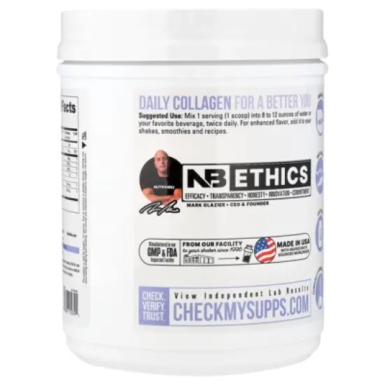 NutraBio Multi Collagen, Unflavored, 14.2 oz (405 g) image {2}