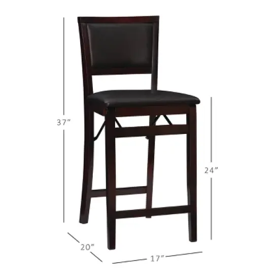 25" Torrin Folding Counter Height Barstool Espresso - Linon image {11}