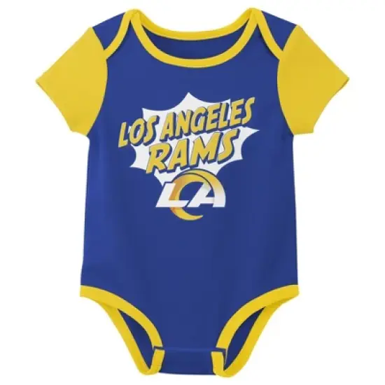 NFL Los Angeles Rams Infant Boys' AOP 3pk Bodysuit image {3}