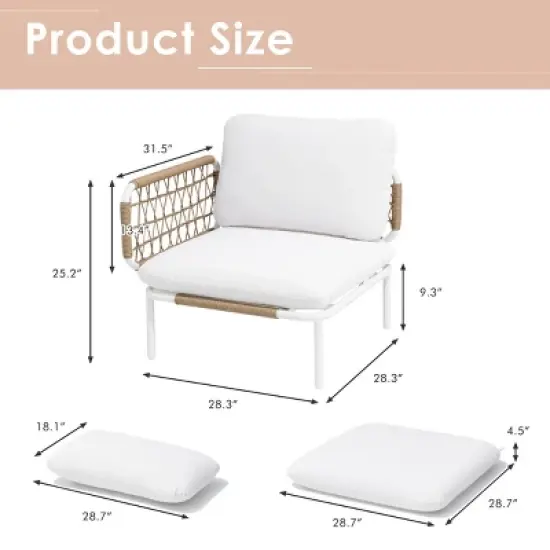 Crestlive products 2PC outdoor rattan design patio sofa for Balcony lawn  Beige image {1}